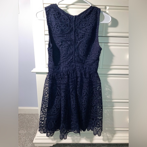 Miami Navy Lace Hoco Dress - Picture 2 of 4